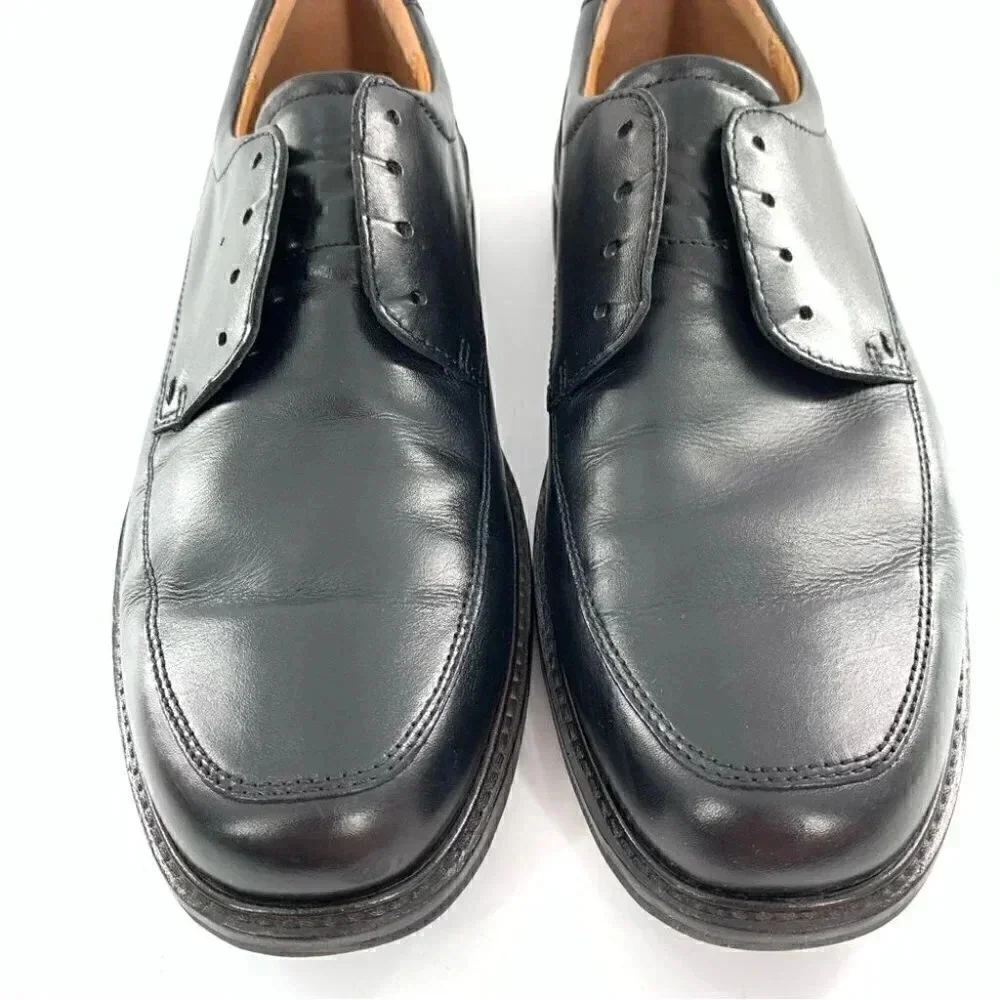 Ecco Mens lace up oxfords size 44 10-10.5 black leather comfort orthopedic